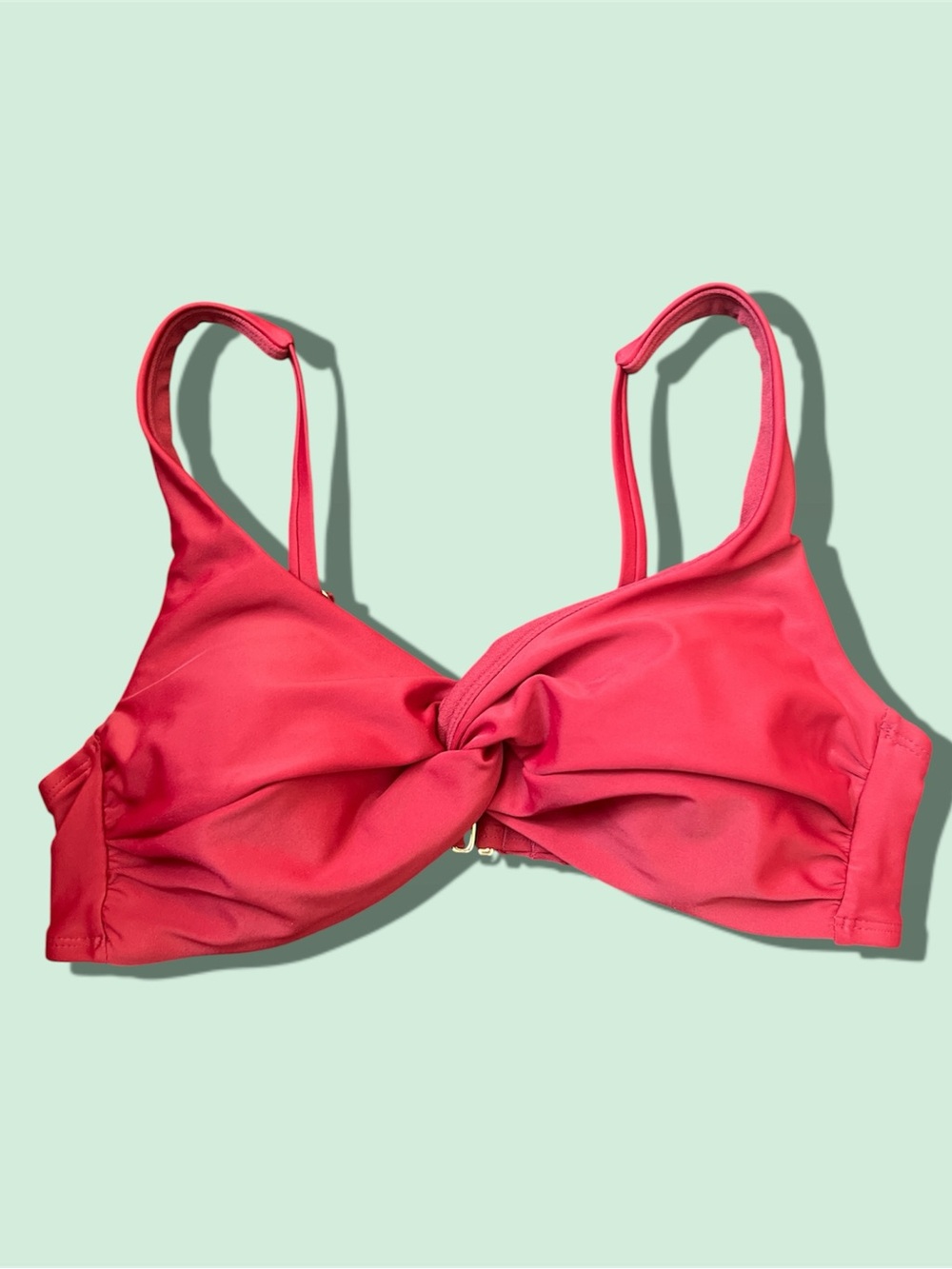 Shade & Shore Pink Knot Front Swim Top